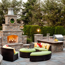 outdoor fireplace