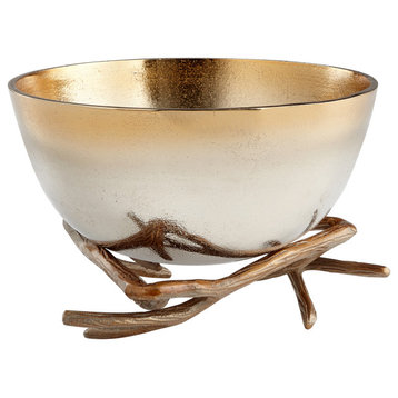 Large Antler Anchored Bowl in Gold