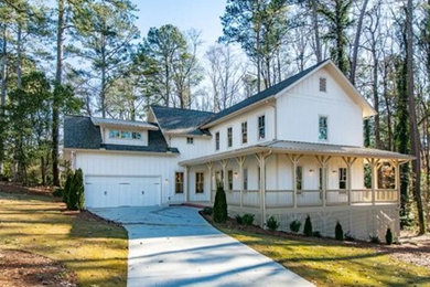 Inspiration for a large cottage home design remodel in Atlanta