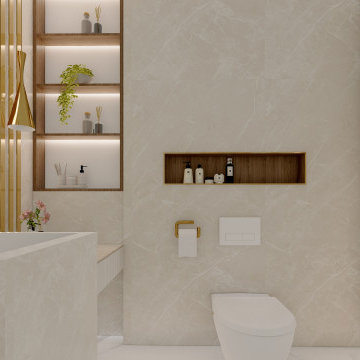Modern Powder Room Redesign at Hornchurch