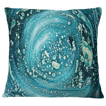 Precious Blue Fabulous Pattern Abstract Throw Pillow, 18"x18"
