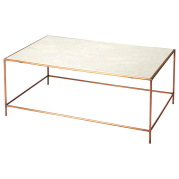 Butler Copperfield White Marble Cocktail Table