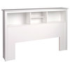 Bookcase Headboard - White, Full/Queen