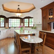 dark window kitchens