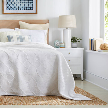 White Bedroom Decor with Traditional Bedspread Collection - Threshold™