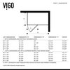 VIGO Monteray 34"x46" Frameless Shower Enclosure With Right Base, Chrome