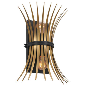 Baile 2-Light Wall Sconce in Black