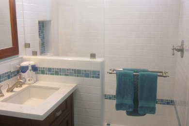 Bathroom - coastal bathroom idea in Los Angeles