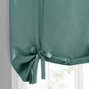 Peacock Dupioni Silk Tie-Up Window Shade Single Panel, 46W x 63L
