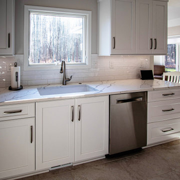 Greenfield Cabinetry White Kitchen, Office Area and Pantry Storage