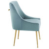 Modway Discern 19" Upholstered Performance Velvet Dining Chair in Light Blue