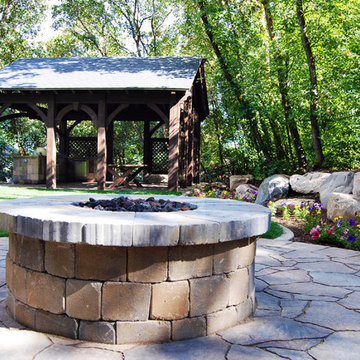 21' x 22' Timber Frame Pavilion With Outdoor Kitchen