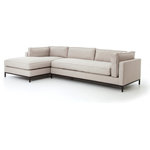 Four Hands - Grammercy 2 Pc Sectional-Laf Chaise-Benn - Flexible style with luxurious comfort. Clean, simple lines and a black iron base keep everything casual and chic.