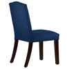 Powell Nail Button Arched Dining Chair, Velvet Navy