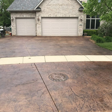 Seemless Slate Stamped Concrete with Acid Stain Jacksonville