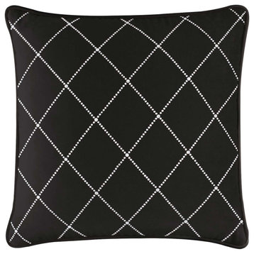Sparkles Home Rhinestone X Pillow - 16" - Black Velvet