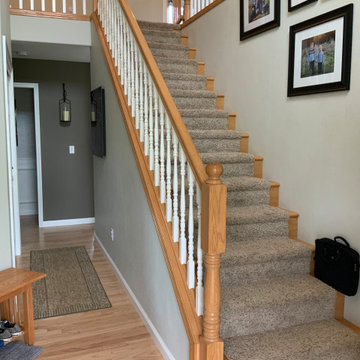 Modern Stair Remodel with Wall Wainscote