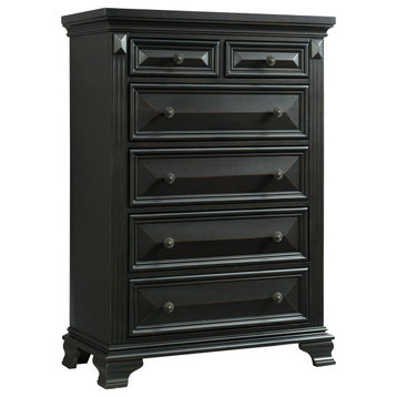 Picket House Furnishings Trent 6-Drawer Chest in Antique Black CY600CH