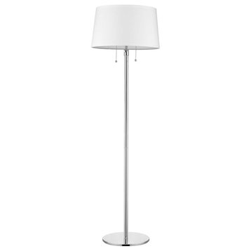 Acclaim Urban Basic 2 Light Floor Lamp, Chrome/Off-White