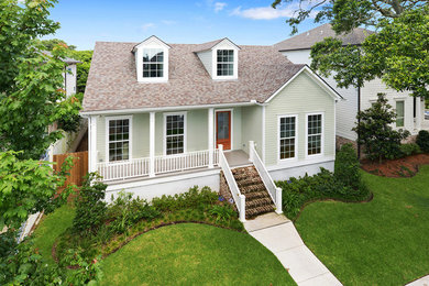 Example of a transitional exterior home design in New Orleans