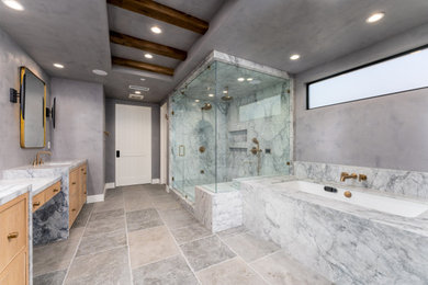 Example of a mountain style bathroom design in Orange County