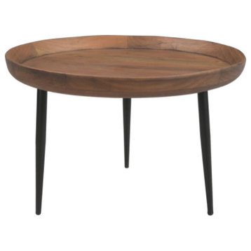3 Legs Clair Coffee Tray Table, Brown
