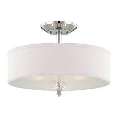 Designers Fountain 84211 Palatial 3 Light Semi-Flush Ceiling - Chrome