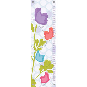12 by 42-Inch Oopsy Daisy Fine Art for Kids Modern Blooms Growth Chart by Stacy Amoo-Mensah 