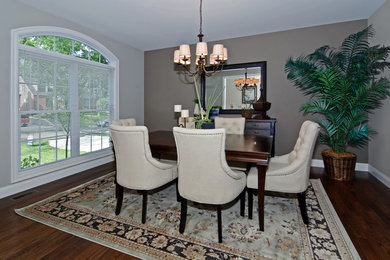 Design ideas for a traditional dining room in St Louis.