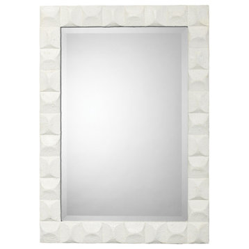 Astor Mirror, White Gesso