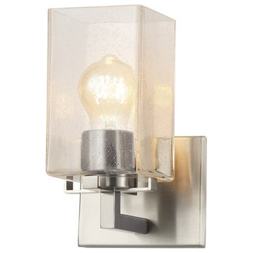Fusion Vice 1-Light Wall Sconce FSN-8941-15-SEED-NCKL - Brushed Nickel