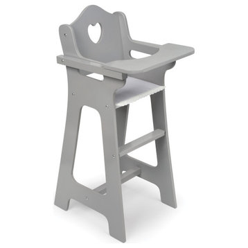Doll High Chair, Executive Gray