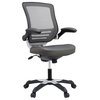 Edge Faux Leather Office Chair, Gray