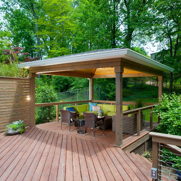 Design Builders contemporary covered deck & pavilion in Chevy Chase MD