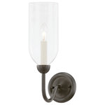 Hudson Valley Lighting - Classic No.1 1-Light Wall Sconce by Mark D. Sikes, Distressed Bronze, Clear - Distinctly approachable, the newest style in Mark D. Sikes Classic series is an instant favorite. With delicate curves and a slender profile, this timeless design can complement any aesthetic. Available in three finishes.