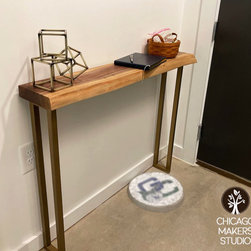 Live Edge Table for Entryway or Foyer Black Walnut - Console Tables