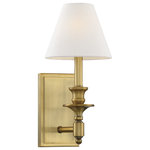 Savoy House - Washburn 1 Light Sconce - Add an elegant touch to your walls with the Savoy House Washburn 1-Light Sconce. It has a traditionally-inspired look with clean lines and thoughtful touches, and features a white linen shade and classic bronze finish.