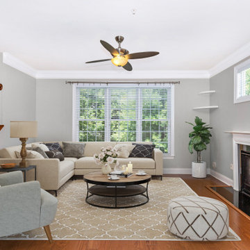 Same Empty Living Room Staged Multiple Ways