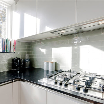 Wimbledon Sunny Open Plan Kitchen With High End Bespoke Wine Wracks