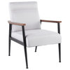 Nigiri Contemporary Armchair, Light Gray Fabric