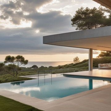 Villa Minimaliste avec Piscine et Vue sur Mer à Hyères par Daimon Design