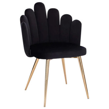 Medley Velvet Chair, Black