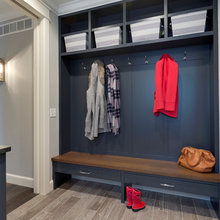 Navy mudroom