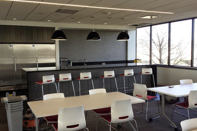 Example of a minimalist kitchen design in Chicago