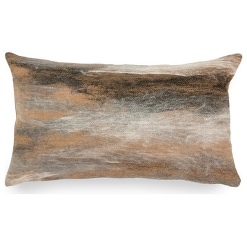 Visions I Vista Indoor/Outdoor Pillow, Taupe, 12"x20"
