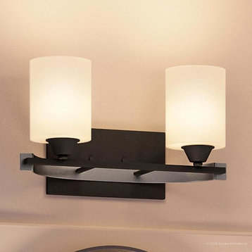 Luxury Mid-Century Modern Bath Vanity Light, Tampa Series, Charcoal