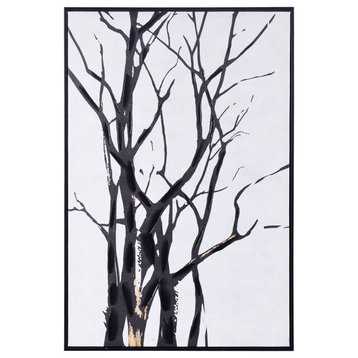 Tree Study II Hand Embellished Framed Canvas Art, 24"Wx35"H2"D