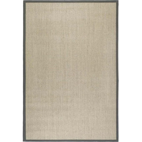 Safavieh Natural Fiber Nf441B Solid Color Rug, Marble/Grey, 2'0"x3'0"