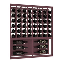 Wine Racks America - CellarVue Ponderosa Pine Wall Series Case, Burgundy Stain, Satin Finish - Wine Racks