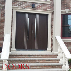 Modern Double Door. Hurricane impact entry door - Front Doors